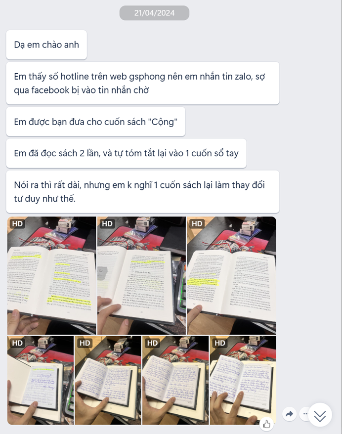 Thái độ tiếp cận tri thức rất cởi mở và nghiêm túc