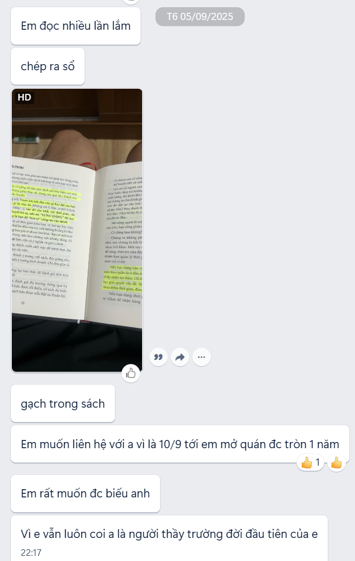 Sau 1 năm đạt được thành công, quay trở lại cảm ơn tác giả